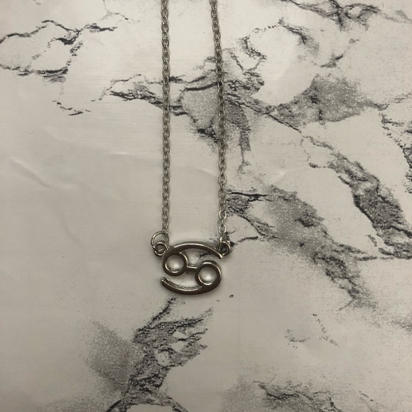 Cancer Horoscope Sign Pendant Necklace Silver - Picture 6 of 7